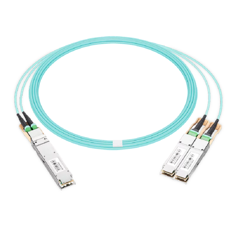 NVIDIA/Mellanox MFA7U10-H003 Compatible AOC 3m (10ft) 400Gb/s OSFP to 2x200Gb/s QSFP56 InfiniBand HDR Active Optical Splitter Cable (Finned Top, 850nm, MMF, LSZH) SFPS