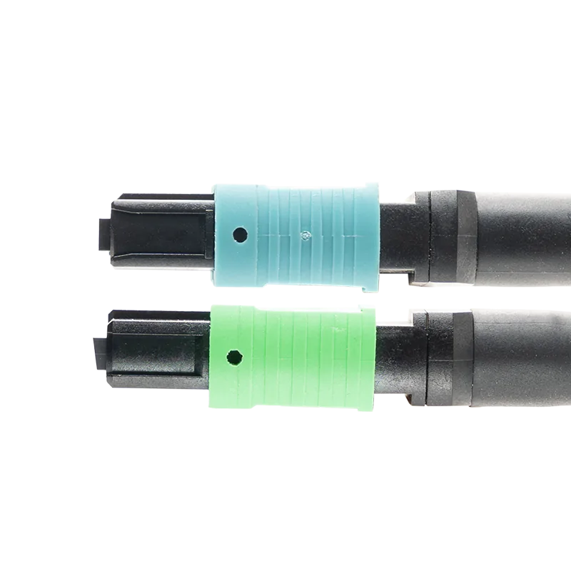 10m (33ft) MPO-16 APC (Female) to 2xMPO-8 UPC (Female) Multimode (OM4) Breakout, Type B, LSZH, 3.0mm, Max IL ≤ 0.35dB, Magenta SFPS