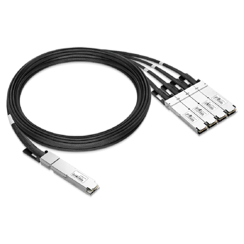 NVIDIA/Mellanox Compatible ACC 2m (7ft) Twin-port 2x400Gb/s OSFP Finned Top to 4x200Gb/s OSFP Flat Top InfiniBand NDR Active Copper Splitter Cable SFPS
