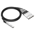 NVIDIA/Mellanox Compatible ACC 1m (3ft) Twin-port 2x400Gb/s OSFP Finned Top to 4x200Gb/s OSFP Flat Top InfiniBand NDR Active Copper Splitter Cable SFPS