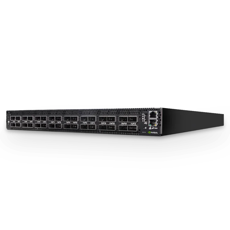 NVIDIA MSN4700-WS2FC Spectrum-3 based 400GbE 1U Open Ethernet Switch with Cumulus Linux, 32 QSFPDD ports, 2 Power Supplies (AC), x86 CPU, standard depth, P2C airflow, Rail Kit, with 3-year Service SFPS