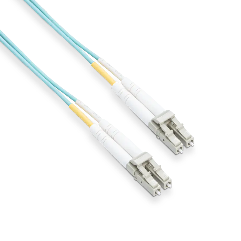0.5m (1.6ft) LC UPC to LC UPC Duplex 0.15dB IL OM4 Multimode LSZH 2.0mm BIF Fiber Optic Patch Cable SFPS
