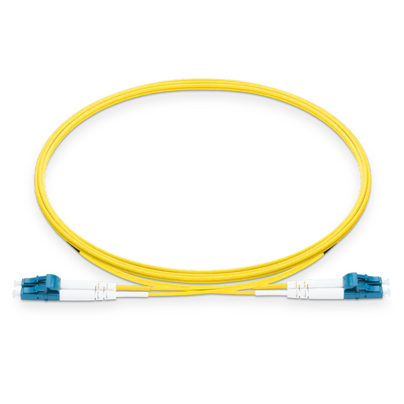 0.5m (1.6ft) Grade B LC UPC to LC UPC Duplex Typical 0.12dB IL OS2 Single Mode LSZH 2.0mm BIF Fiber Optic Patch Cable SFPS