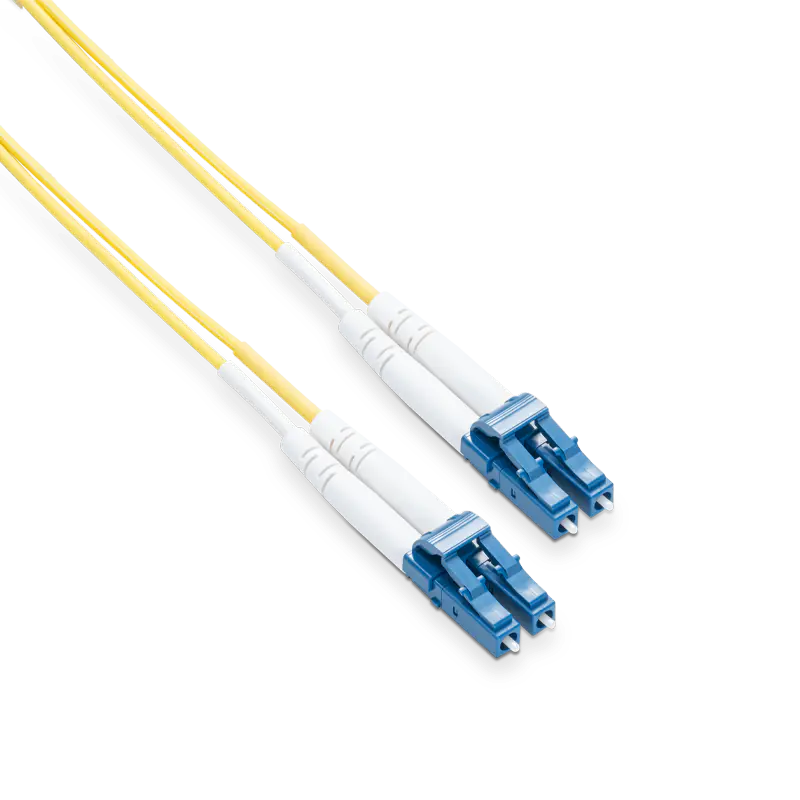 0.5m (1.6ft) Grade B LC UPC to LC UPC Duplex Typical 0.12dB IL OS2 Single Mode LSZH 2.0mm BIF Fiber Optic Patch Cable SFPS