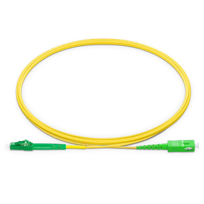 0.5m (1.6ft) LC APC to SC APC Simplex OS2 Single Mode LSZH 2.0mm Fiber Optic Patch Cable SFPS