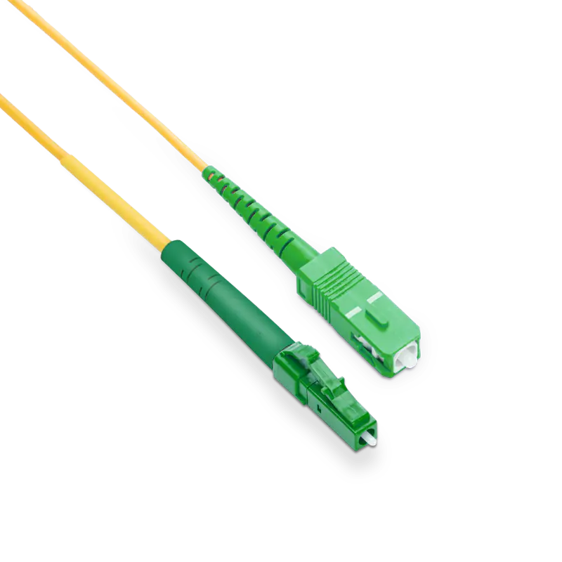 0.5m (1.6ft) LC APC to SC APC Simplex OS2 Single Mode LSZH 2.0mm Fiber Optic Patch Cable SFPS